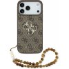 Guess 4G Metal Logo Strap kryt s pútkom pre iPhone 17 Pro - hnedý 57983126976