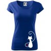 Zamilovaná mačka spredu - Dámske tričko Pure - XS ( Kráľovská modrá ) Zamilovaná mačka spredu - Dámske tričko Pure - XS ( Kráľovská modrá )