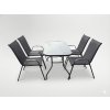 Garden Line ZAHRADNÝ NÁBYTOK SET - STÔL 120 x 70 x 70 CM + 4 STOLIČKY 91 x 54 x 70 CM - ČIERNY *6629 Garden Line ZAHRADNÝ NÁBYTOK SET - STÔL 120 x 70 x 70 CM + 4 STOLIČKY 91 x 54 x 70 CM - ČIERNY *6629