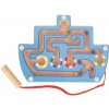 Bigjigs Toys dřevěný magnetický labyrint oranžová