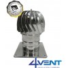 4VENT ventilačná a komínová turbína Easy 150 + so základňou nerez