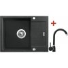 Granitový drez s batériou RAPID 580 XC 435 x 580 mm granit čierny G1130XC + batéria Polo GR Granitový drez s batériou RAPID 580 XC 435 x 580 mm granit čierny G1130XC + batéria Polo GR