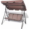 vidaXL Záhradná hojdačka so strieškou, kávová vidaXL Záhradná hojdačka so strieškou, kávová