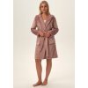 Dámsky župan s kapucňou Henderson 41950 L/XL Starorůžová1 Dámsky župan s kapucňou Henderson 41950 L/XL Starorůžová1