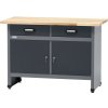 Pracovný stôl Küpper 1200 x 840 x 600 mm 2 zásuvky 2 dvierka antracit sivá Pracovný stôl Küpper 1200 x 840 x 600 mm 2 zásuvky 2 dvierka antracit sivá