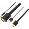 Video kábel Vention HDMI to VGA Cable with Audio Output & USB Power Supply 2M Black (ABIBH) Video kábel Vention HDMI to VGA Cable with Audio Output & USB Power Supply 2M Black (ABIBH)
