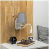 Brilagi | Brilagi - LED Nástenná lampa NUBILA 1xE27/25W/230V + LED/3W biela/šedá | BG1559B Brilagi | Brilagi - LED Nástenná lampa NUBILA 1xE27/25W/230V + LED/3W biela/šedá | BG1559B