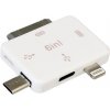 SES 6v1 Redukcia sa vstupy a výstupy 30-pin+Lightning+Micro USB biela 2680 SES 6v1 Redukcia sa vstupy a výstupy 30-pin+Lightning+Micro USB biela 2680