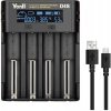 Rýchla nabíjačka batérií AA, AAA, 18650, 21700, 4-slotová D4S Rýchla nabíjačka batérií AA, AAA, 18650, 21700, 4-slotová D4S
