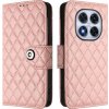 Peňaženkové kožené puzdro Rhombic Pillow na Xiaomi Redmi Note 14 Pro - Ružovo zlatá Peňaženkové kožené puzdro Rhombic Pillow na Xiaomi Redmi Note 14 Pro - Ružovo zlatá