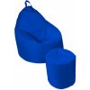 Lehárko sedací vak - Vajce a taburet Štandard - modrá Lehárko sedací vak - Vajce a taburet Štandard - modrá