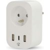 NEDIS Wi-Fi múdra zásuvka/ merač spotreby/ 16A/ francúzsky typ E/ IP21/ 3680 W/ 1x USB-C/ 2x USB/ biela NEDIS Wi-Fi múdra zásuvka/ merač spotreby/ 16A/ francúzsky typ E/ IP21/ 3680 W/ 1x USB-C/ 2x USB/ biela