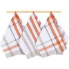Bellatex Kuchynská utierka káro oranžová 50 x 70 cm sada 3 ks Bellatex Kuchynská utierka káro oranžová 50 x 70 cm sada 3 ks