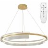 Toolight Toolight, LED závesné svietidlo 58cm s diaľkovým ovládaním APP1672-CP, zlatá matná, OSW-06137 Toolight Toolight, LED závesné svietidlo 58cm s diaľkovým ovládaním APP1672-CP, zlatá matná, OSW-06137