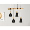 NEDES Závesné čierne kovové svietidlo 4 x E27 - ME0013-3 NEDES Závesné čierne kovové svietidlo 4 x E27 - ME0013-3