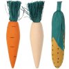 Drevené hračky pre hlodavce - 3ks zeleniny - 10 cm Drevené hračky pre hlodavce - 3ks zeleniny - 10 cm