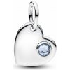 PANDORA Visiaci prívesok Srdce s akvamarínovým kameňom, na gravírovanie PANDORA Visiaci prívesok Srdce s akvamarínovým kameňom, na gravírovanie
