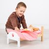 Bigjigs Toys Drevená postieľka pre bábiky Bigjigs Toys Drevená postieľka pre bábiky