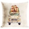 Markizeta Vianočná zamatová obliečka Retro auto s darčekmi – béžový motív so snehovými vločkami 40x40 cm Markizeta Vianočná zamatová obliečka Retro auto s darčekmi – béžový motív so snehovými vločkami 40x40 cm