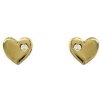 Zlaté náušnice srdiečka so zirkónom Au585/1000 hmotnosť 1,44g Zlaté náušnice srdiečka so zirkónom Au585/1000 hmotnosť 1,44g