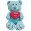 medveď ako darček veľký macko modrý so srdcom I love you 70 cm