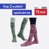 FOUGANZA Detské jazdecké podkolienky SKS 500 s motívom zeleno-fialové 35-38 FOUGANZA Detské jazdecké podkolienky SKS 500 s motívom zeleno-fialové 35-38