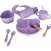 KIK Detské silikónové náčinie sada fialová 8 ks KIK Detské silikónové náčinie sada fialová 8 ks
