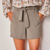Splývavé šortky s opaskom khaki 040 Blancheporte Splývavé šortky s opaskom khaki 040 Blancheporte