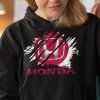Mikina s potlačou HONDA Pánsky Čierna XXL Mikina s potlačou HONDA Pánsky Čierna XXL