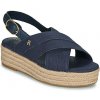 Tommy Hilfiger Sandále DENIM ESPADRILLE PLATFORM SANDAL Modrá Tommy Hilfiger Sandále DENIM ESPADRILLE PLATFORM SANDAL Modrá