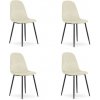 Set štyroch jedálenských stoličiek ASTI zamatový béžový (4 ks) Set štyroch jedálenských stoličiek ASTI zamatový béžový (4 ks)