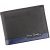 Pánska kožená peňaženka Pierre Cardin, čierno-modrá, RFID 12,5 × 9,5 cm Pánska kožená peňaženka Pierre Cardin, čierno-modrá, RFID 12,5 × 9,5 cm