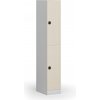 Šatníková skrinka S1 s úložnými boxmi, 2 boxy, 1850 x 300 x 500 mm, kódový zámok, laminované dvere, breza Šatníková skrinka S1 s úložnými boxmi, 2 boxy, 1850 x 300 x 500 mm, kódový zámok, laminované dvere, breza