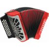 Hohner El Rey del Vallenato BbEbAb Gombíkový akordeón Red Hohner El Rey del Vallenato BbEbAb Gombíkový akordeón Red