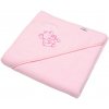 Detská froté osuška s výšivkou a kapuckou New Baby 80x80 ružová sloník Detská froté osuška s výšivkou a kapuckou New Baby 80x80 ružová sloník