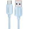 Essager ES-X46 opletený nabíjací a dátový USB-A na USB-C 2m modrý