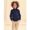 Fruit of the Loom Navy blue long sleeve polo shirt modrá