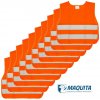 Reflexná vesta cez hlavu sada pre 10 deti, oranžová Reflexná vesta cez hlavu sada pre 10 deti, oranžová