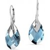 Náušnice Swarovski elements Cap pear 16 mm modré AQUAMARINE AB Náušnice Swarovski elements Cap pear 16 mm modré AQUAMARINE AB