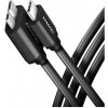 Axagon BUMM3-CM10AB SPEED Micro-B USB - USB-C, USB 3.2 GEN 1, 3A, ALU, 1m, černý