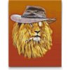Vymalujsisam.sk Diamantovanie podľa čísiel - Lev s klobúkom Veľkosť: 40x50cm, Rám: Na plastovej doske, Diamanty: Hranaté Vymalujsisam.sk Diamantovanie podľa čísiel - Lev s klobúkom Veľkosť: 40x50cm, Rám: Na plastovej doske, Diamanty: Hranaté