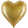 PartyDeco Fóliový balón XXL Srdce zlaté 136 x 129 cm