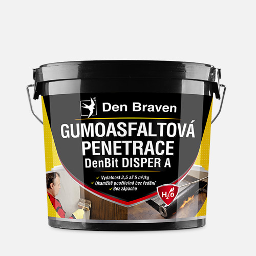 Den Braven Den Braven - Gumoasfaltová penetrácia DenBit DISPER A, vedro, 10 kg, čierna