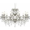 Searchlight sviečkový závesný krištáľový luster PARIS 87312-12SS Searchlight sviečkový závesný krištáľový luster PARIS 87312-12SS