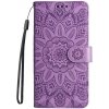 Peňaženkové puzdro Embossing Pattern Slnečnica fialové – Xiaomi 14 Peňaženkové puzdro Embossing Pattern Slnečnica fialové – Xiaomi 14