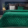 Zamatový prehoz na posteľ KRISTIN3 v zelenej farbe Rozmer prehozu (šírka x dĺžka): 230x260cm