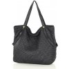 MARCO MAZZINI Čierna dámska shopper kabelka z tkanej kože MARCO MAZZINI Čierna dámska shopper kabelka z tkanej kože