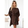 Numoco Dámske šaty OVER SIZE 287-7 Farba: Hnedá, Veľkosť: L/XL Numoco Dámske šaty OVER SIZE 287-7 Farba: Hnedá, Veľkosť: L/XL