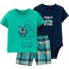 Carter’s Set 3-dielny body kr.rukáv tričko kr.rukáv nohavice krátke Monsters chlapec