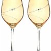 Swarovski Diamante poháre na biele víno Silhouette City Amber s kamienkami 2 x 360 ml